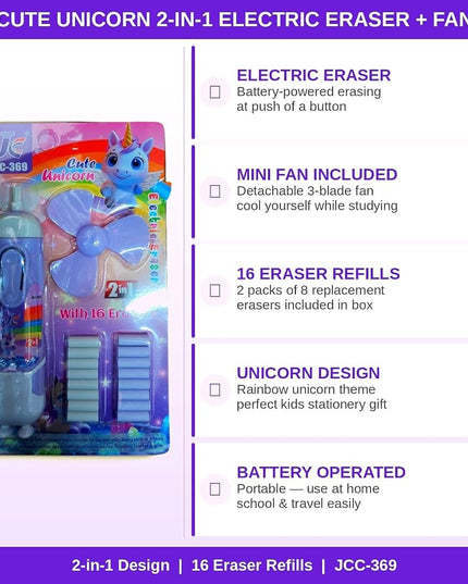 Kiddon Electric Eraser With Mini Fan