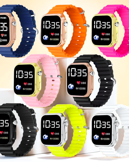 Square Led Digital Wrist Watch