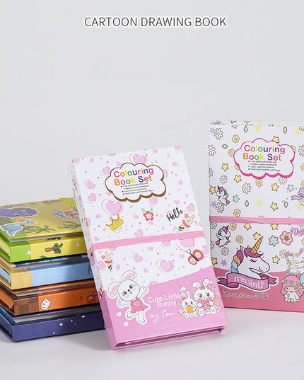 Kid's Coloring & Scratch Art Book Set