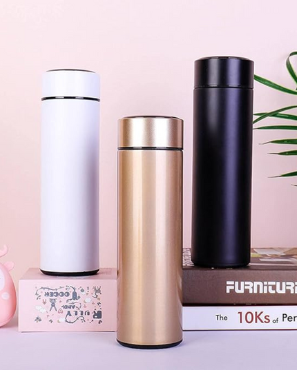 Led Temperature Display Vacuum Insulated Multicolor Water Bottle (1154)
