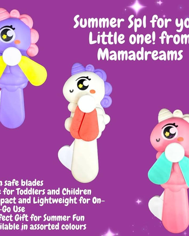 Kiddon Hand Fan For Kids - Unicorn