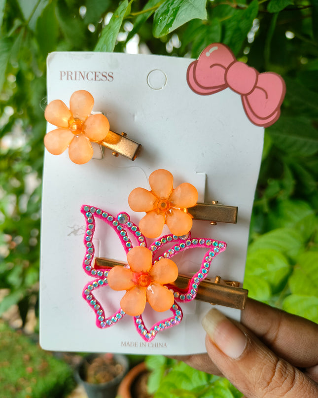 Kiddon Butterfly and Flower Clips
