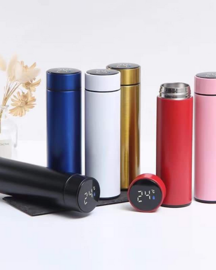 Led Temperature Display Vacuum Insulated Multicolor Water Bottle (1154)
