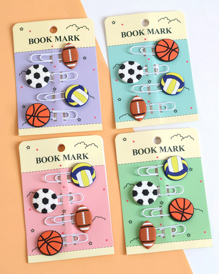 Smart Study Paperclip Bookmarks - Set Of 4 Assorted Themes