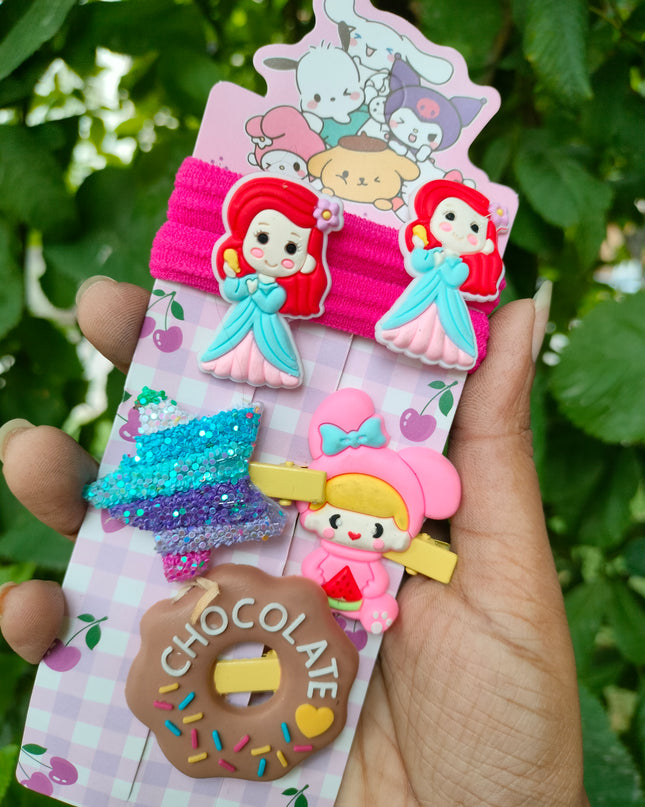 Kiddon Chocolate Rubber Band & Clip Set