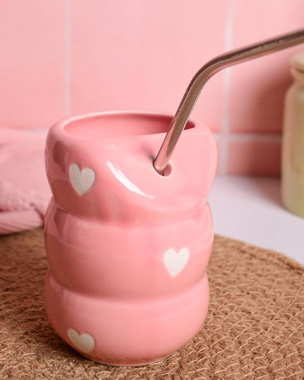 Kiddon Pink Heart Sip Tumbler