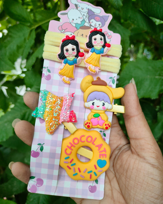 Kiddon Chocolate Rubber Band & Clip Set