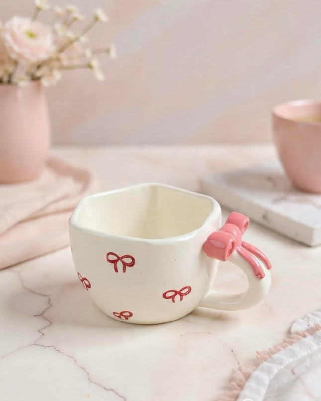 🎀Pink Bow Ceramic Mug🎀