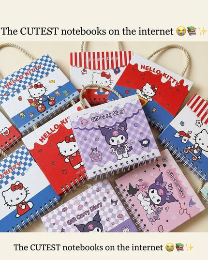 Kiddon Spiral Carry Bag Diary – Cute Kawaii Designs