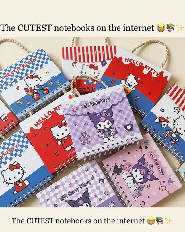 Kiddon Spiral Carry Bag Diary – Cute Kawaii Designs